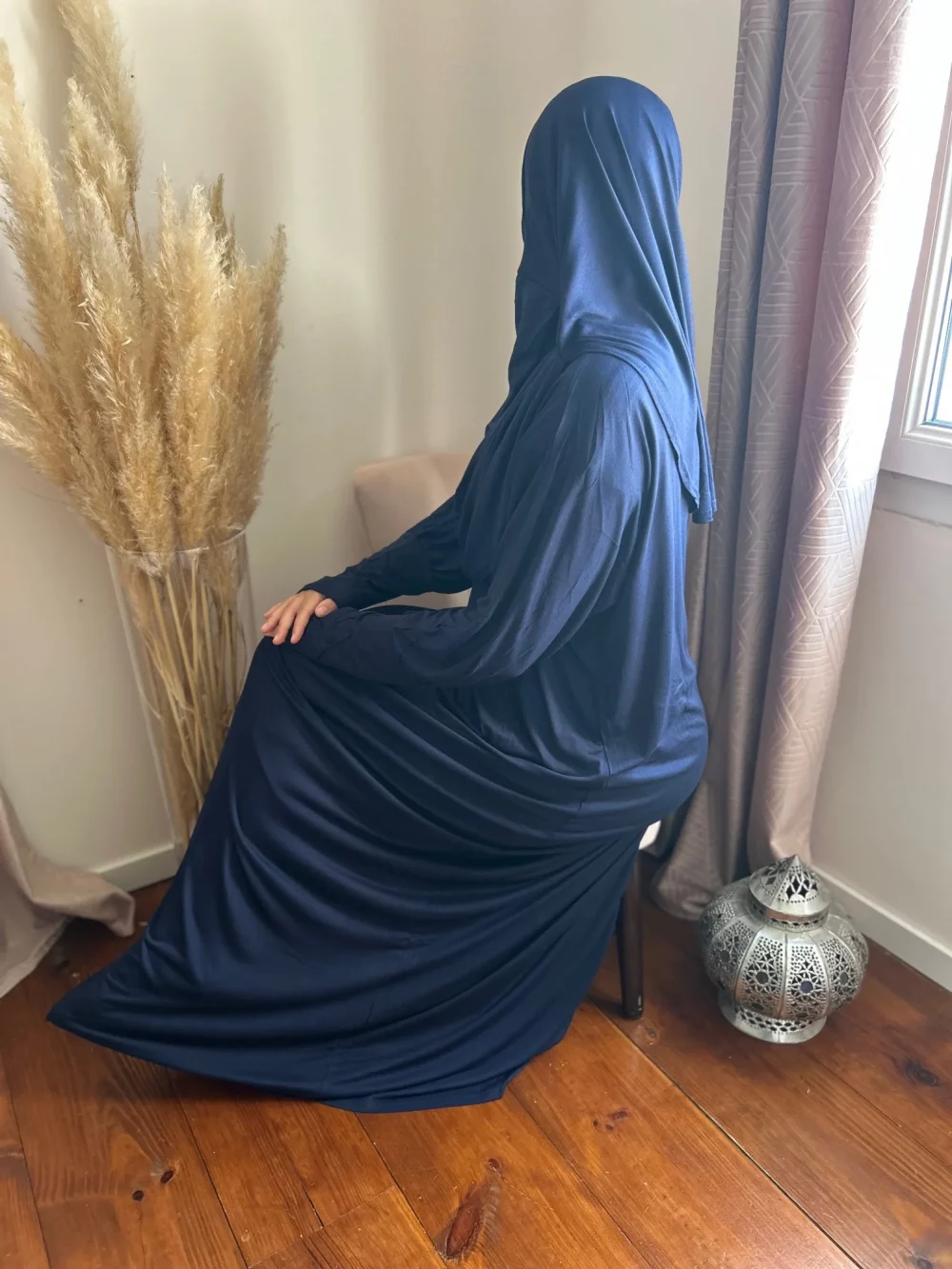 Robe de priere Istanbul bleu foncé
