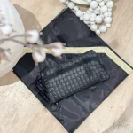 Tapis de priere ultra compact noir vue de dessus