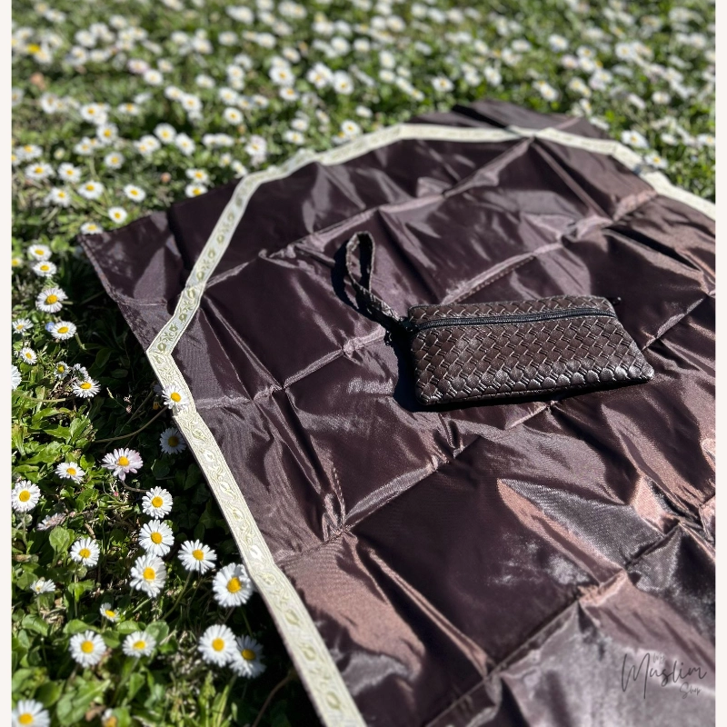 Tapis de priere ultra compact premium marron