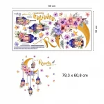 Tailles sticker murale Ramadan Kareem bleu lavande