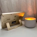 Horloge Adhan Al-Fatiha dorée de dos