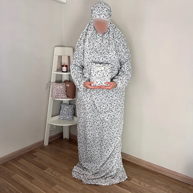 Robe de prière Kuala Lampur fleurie vert