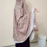 Ensemble flores beige-violet
