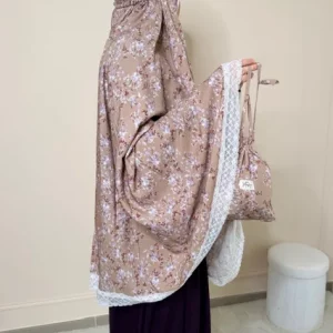 Ensemble flores beige-violet