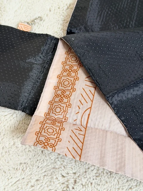 Tapis de Prière Enroulable - Antidérapant & Imperméable | Beige Abricot Élégant -2