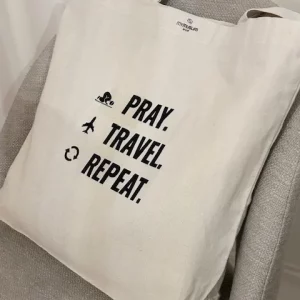 Tote bag pray, travel, repeat